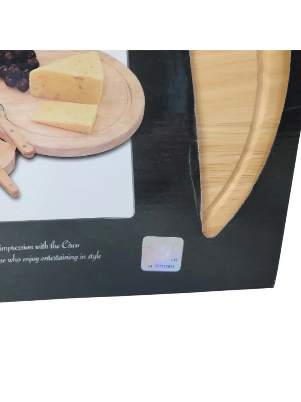 NFL Baltimore Ravens Cheese Board Tool Set Wood Round Rotate Football Circo NEW